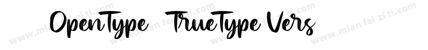 宋体 常规 OpenType   TrueType Versio字体转换